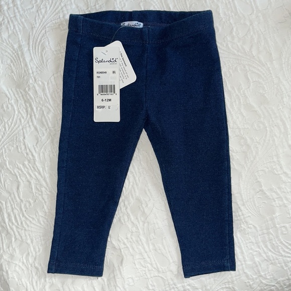 Splendid Girls Baby Indigo Knit Leggings in Dark Stone NWT - Picture 3 of 3